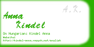 anna kindel business card